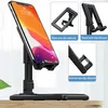 Foldable Alloy metal Phone Holder Bracket Mobile Adjustable Flexible Desk Stand Compatiable For Smartphone iPhone Samsung tablet PC