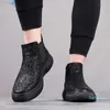 Kış Sıcak Çizmeler Erkekler Deri Ayakkabı Ayak Bileği Fion Marka Sonbahar Erkek Ayakkabı Yüksek Sneakers