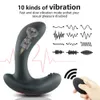 Vibrador anal inflável vibrador sem fio controle remoto masculino massageador de próstata enorme plug anal expansão brinquedos sexuais para casais 210720