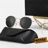 클래식 브랜드 디자인 편광 된 2021 럭셔리 선글라스 남자 여자 조종사 태양 안경 UV400 안경 디자이너 패션 금속 프레임 폴라로이드 유리 렌즈 상자