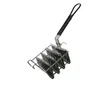 Taco Basket rymmer 4 Skal Deep Fryer Taco Holder Basket Taco Fry Korg med Grepphandtag 210626