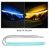 LED DRL Car Daytime Fights Lights 30cm 45cm 60cm Flexible AutoProping Auto Turn Signal Yellow Brake Side Lampes