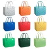 38*13*32cm Fashion Storage Beach Bags Large Captity Beach Color Summer Imitation Silicone Basket Creative Portable Women Totes Bag