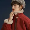 Kvinnors Fur Coat Vinter Vadderad Jacka Långärmad Imitation Kanin Tjockrock Bomber Outwear Mujer Kläder 210608