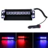 8 LED Carro Caminhão Pisca-pisca de Emergência Viseira de Sol LEDs Luzes de Aviso Estroboscópicas Luz de Flash de Polícia 3 Modos Piscantes 12V D2 0197M