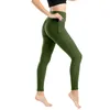 RealFine888 Ganz Sex Yoga-Outfit Lange Hosen für Frauen Fitness tragen Telefon Taschenlift Feste Farbe Sport im Freien Größe XS-244L