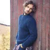 Men SweatersAutumn Fashion Casual Strip Color Block Knitwear Jumper Pullover Sweater Sale Material Cotton Mens Sweaters 2022 Men's