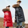 -30 Grad Kinder Wintermantel Verdicken Echtpelz Kragen Jungen Parkas Wasserdicht 2021 Neue Kinder jacke Warme Mädchen Oberbekleidung 5-12Yrs H0909