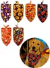 Chien Vêtements Polyester Chiens Bandana Chat Triangle Bavoirs Chiot Écharpe Foulard Citrouille Crâne Motif Halloween Pet Supplies XBJK2106