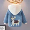 Winter Baby Kids Jackets For Infants Thick Coats Girls Warm Hooded Velvet Jackets Children Outerwear 0-4 Y Toddler Baby Snowsuit H0909