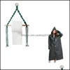 Raincoats家庭用雑貨Home GardenRaincoatsEVA RAINCOAT防水透明な黒い壁吊り木製スティックロールペーパーホルダー