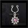 Nombril Bell Button Drop Delivery 2021 D0589 (1 couleur) Rose Couleurs Styl Ring Hand Style Nipple Rings Body Piercing Jewelry Dangle Accessori