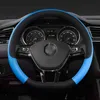 Car D Shape Steering Wheel Cover Universal Steering Wheel Braid Fashion AntiSlip Funda Volante Car Styling J2208083011