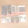 100/200pcs Sigillo autoadesivo trasparente Sacchetto di imballaggio per gioielli in cellophane di plastica OPP