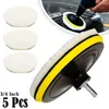 Fordonsskyddsmedel 5st universell bilpolsk dyna 3/4 tum för M14/M16 Mjuk ullmaskin Vaxning Poleringssats Body Polisher Discs