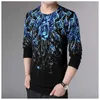 Creative 3D Rose Pattern Print Pepart Mashion Fance Pullover вязаный свитер осеннее качество мягкие удобные мужчины M-XXXL 210909