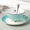 Europäische Kaffeetasse, blaues Knochenporzellan, englisches Nachmittagstee-Set, Teetasse, Party, Tazas de Café, Zuhause, Getränk, Hochzeitsgeschenk