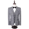Herren Plaid Check Business Anzüge Männer Hochzeit Party Neueste Mantel Hose Designs Hohe Qualität Jacke Weste Blazers212n