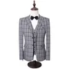 Herren Plaid Check Business Anzüge Männer Hochzeit Party Neueste Mantel Hose Designs Hohe Qualität Jacke Weste Blazers268L