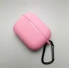 Siliconen Case Zachte Ultra Dunne Protector voor Airpods Pro Cover Oortelefoon Hoesjes Anti-Drop Earpods Kleding met Haak Retail Pakket Gemengde Kleuren DHL FEDEX GRATIS