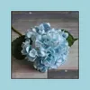 Decoratieve bloemen kransen feestelijke benodigdheden tuin simatie hydrangea hortensia bloem hoofd imitatie zijden stuk echte kleur 11 kleuren voor bruiloft CE