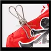 Perchas Racks 5525Cm Primavera Ropa Clips Clavijas de acero inoxidable para calcetines Pos Hanger Rack Accesorios Wen6757 4Kzjj M8Oyh
