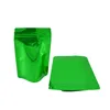 Groene stand-up zip lock verpakking droge voedselzakken multi-maten gift opslag ritssluiting verzegelen verpakking pouches met traan inkeping