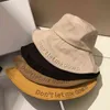 Broderi Bucket Hat Men Kvinnor Hip Hop Fiske Cap Låt mig inte ner Panama Bob Hat Sommar Platt Sun Hat Bomull Sunshade G220311