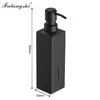 Flytande tvål dispenser svart färg badrum tillbehör 304 rostfritt stål flaska el schampo wb8606 211206