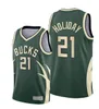 De finale basketbal Giannis AntetokounMpo Jersey 34 Khris Middleton 22 JRUE Holiday 21 Lopez Portis Forbes Tucker Green Men met alle patch