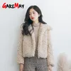 Faux Fur Coat Kvinnor Höst Vinter Varm Mjuk Zipper Jacka Kvinna Plysch Overcoat Pocket Casual Teddy Outwear 210428