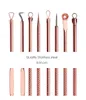 4 Teile/satz Rose gold Edelstahl Mitesser Entferner Werkzeug Kit Gesicht Massage Whitehead Pickel Spot Akne Extractor 20 sätze