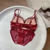 Sutiãs conjuntos sexy laço cetim látex roupa interior conjunto fino algodão respirável confortável pequenos seios lingerie ternos bonitos íntimos 317b