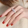 새로운 모델 및 디자인 S925 Moissanite 행 링 40 포인트 / 곡물 2 Karat 여성의 럭셔리 4C 컬러 D 선명도 FL 4C 표준 약혼 결혼식 축제 파티