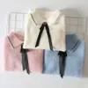 Cardigan Physical shootingbowknot Autumn and winter girls039 sweater mink Plush thickened children039s knitted bottom coat4809198