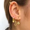 Aide 925 Sterling Silver Leopard Head Gold Hoop Earrings For Women Cool Animal Charms Small Circle Huggie Earring Punk Jewelry