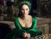 Hunter Green Tudor Movie Prom Dresses Abito da sera in costume da Renfaire storico medievale in velluto a maniche lunghe in pizzo a maniche lunghe vintage