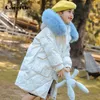 -30 Degrees Russia Winter Jacket 2020 Baby girl down outerwear Vestiti per ragazze per Capodanno Abbigliamento per bambini 5-12 anni H0909