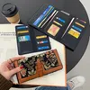 Factory whole women handbag elegant canvas jacquard long wallet folding color matching leather wallets street fashion leathers331u