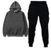 Höstens träningsoverall för män Hooded Sportswear Långärmad Luvtröja Pullover Byxor Leggings 2-delads Set Sweatsuit Märke Sportoverall S-XXL