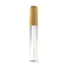 5 ml de bambu vintage Bambu Blishing Bottle Bottle Recarregável Lips Balm Tube Pacote de recipiente cosmético vazio Lipbrush DIY TUBES DH9588