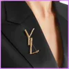 2021 bamboe broche gouden vrouwen broche luxe designer sieraden met letters casual hoge kwaliteit heren voor geschenken zakelijke dames partij D2110076F