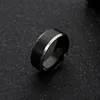 8 MM Bague En Acier Inoxydable pour Hommes Or Noir Bande Anneau De Doigt Pas De Fade Couleur Bijoux Anneaux En Gros Usine Prix Promotion Cadeau