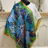 Bufanda de seda para mujer bufandas diseño clásico buena calidad 100% material de seda patrón de pinta fina y suave tamaño 180 cm - 65 cm