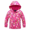Flickor Windbreaker Jacka för barnkläder Märke Flower Polar Fleece Ytterkläder Fjäder Vår Höst 3-12T Kids Jackor 211011