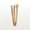 Nagelarmband 2.0 Designer-Armbänder Diamonds Bangle Fashion Luxusschmuck für Frauen Titanium Stahllegierung Gold.