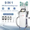 Bra pris 9 i 1 Cryolipolys Machine 40K Kavitation RF Vakuum Cryo Lipolys Lipo Laser Viktminskning Kryoterapiutrustning