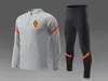 Real Zaragoza Fatos de treino masculino esportes ao ar livre terno outono e inverno crianças kits de casa casual moletom tamanho 12-2XL