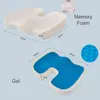 Gel Orthopedic Chair Cushions Velvet Office Sitting Cushion Anti-stress Seat On The Memory Foam U Coccyx Protect Pad Mesh 211203