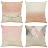 Pillow Case Home Decoration Cushion Digital Printing Short Plush Waist Pillowcase Modern Simple Solid Color Household Cover#40